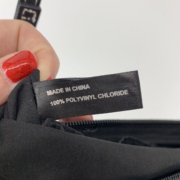 Kenneth Cole Reaction Black Small Crossbody Handbag Purse Vegan Leather Bag - Picture 7 of 9